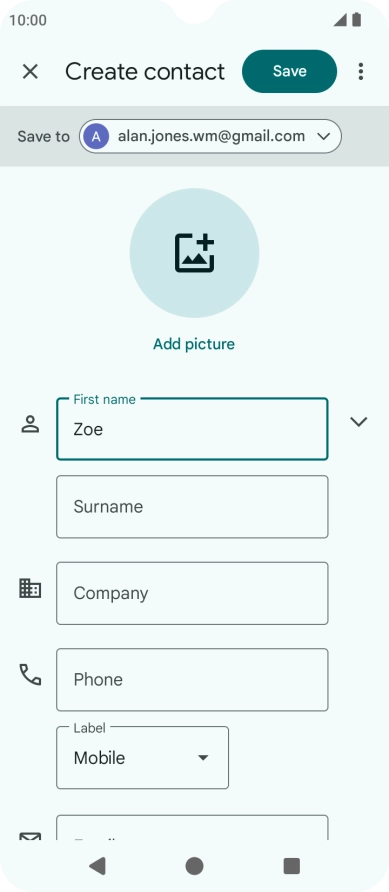 Press Surname and key in the required last name.