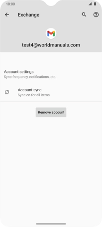 Press Remove account.