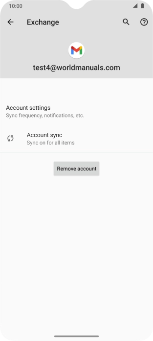 Press Remove account.