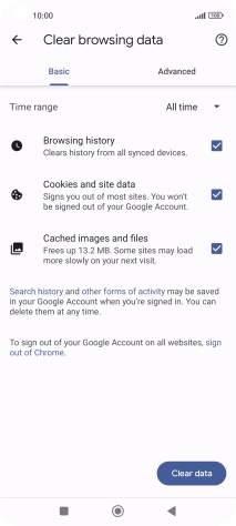 Press the fields next to the required data types.