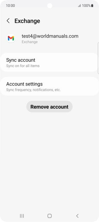 Press Remove account.