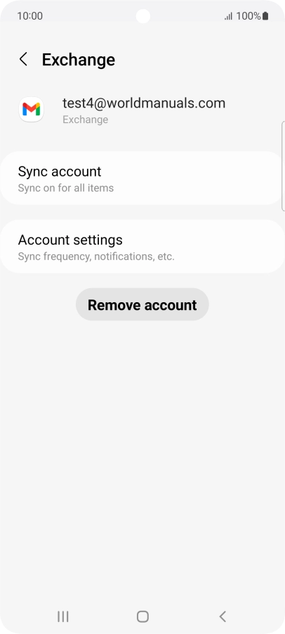 Press Remove account.