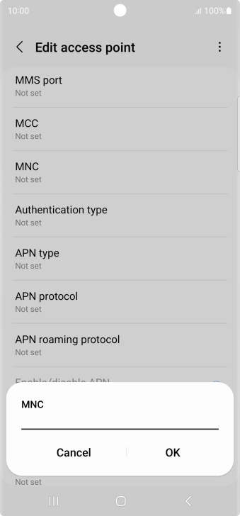 Key in 15 and press OK.