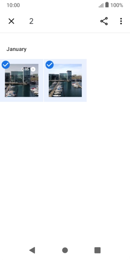 Press the share icon.