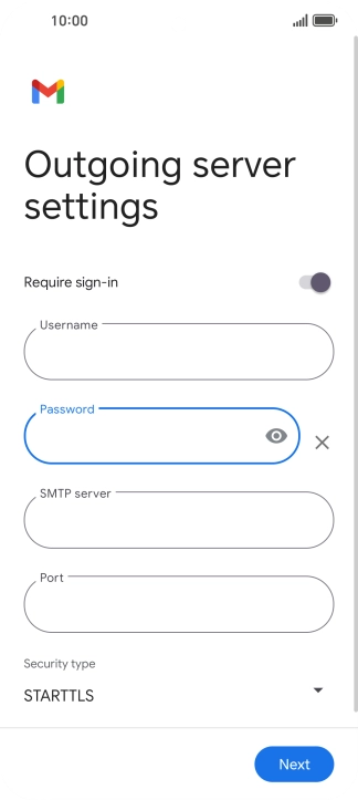 Press the field below 