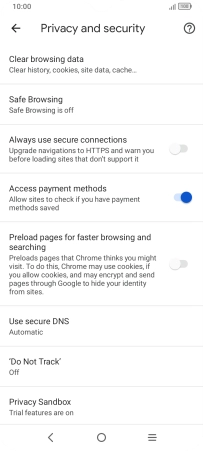 Press Clear browsing data. Press Clear browsing data.