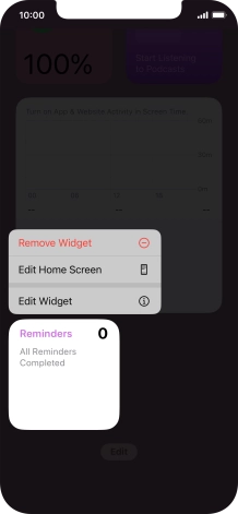 Press Remove Widget. Press Remove Widget.