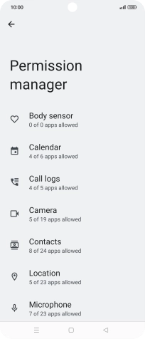 Press the required category.