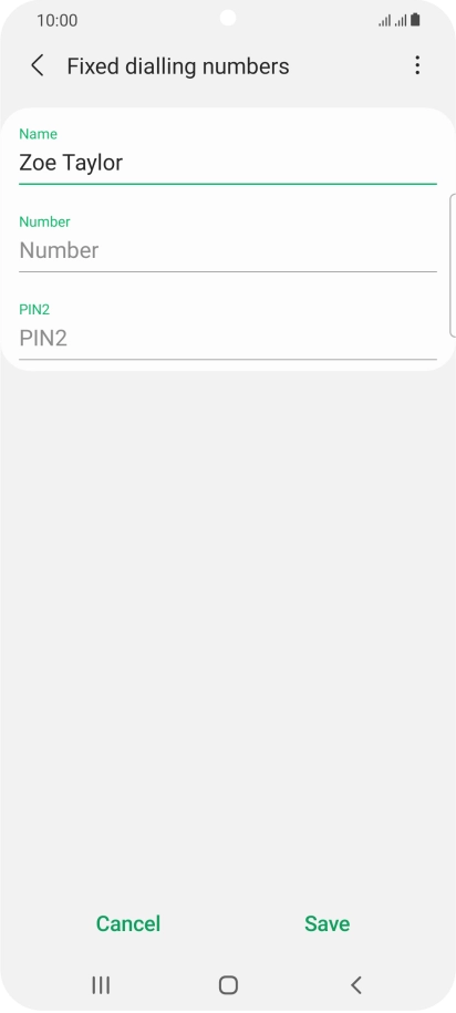 Press Number and key in the required phone number.