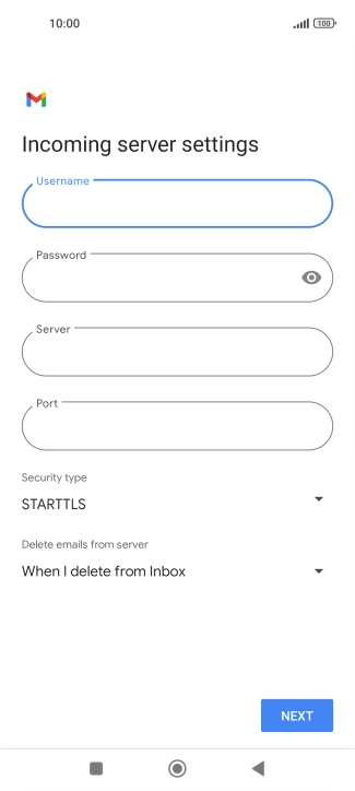 Press the field below 