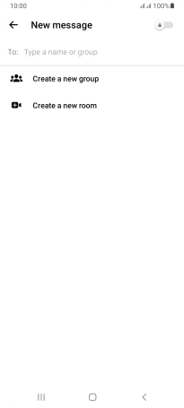 Press the search field and key in the first letters of the recipient's name.