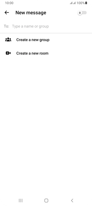 Press the search field and key in the first letters of the recipient's name.