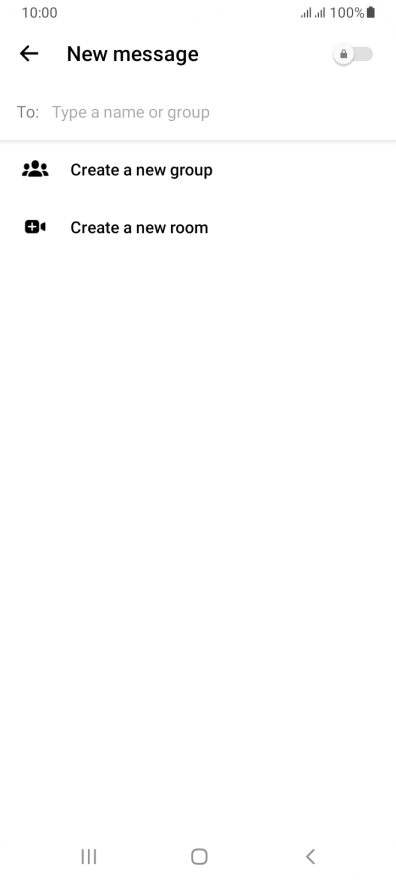 Press the search field and key in the first letters of the recipient's name.