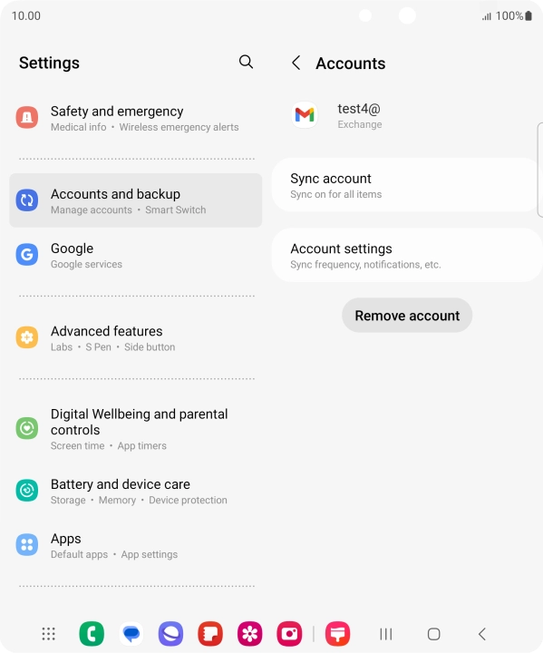 Press Remove account.