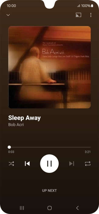 Press arrow right to go to the next audio file.