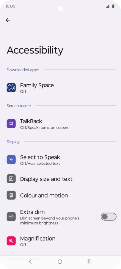 Press the required category below 