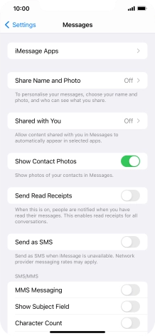 Press the indicator next to 