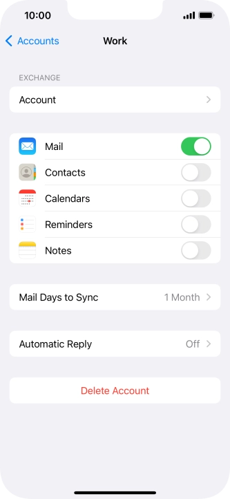 Press Delete Account.