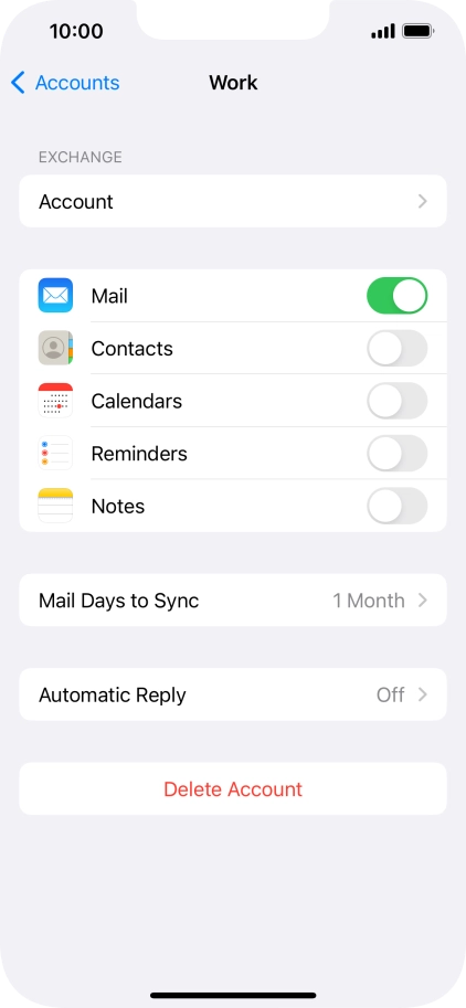 Press Delete Account.