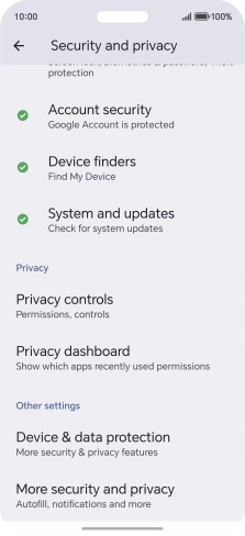 Press Privacy controls.