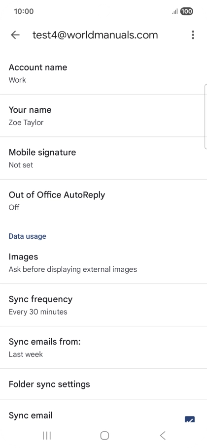 Press Account name and key in the required name. Press Account name and key in the required name.