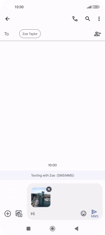 Press the send icon when you've finished your picture message.