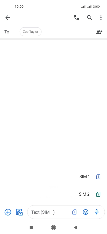 Press the required SIM.