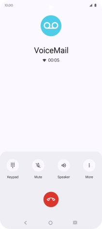 Press the end call icon.