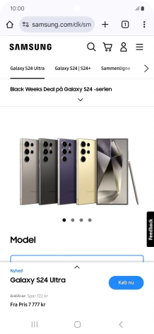 Press the menu icon.