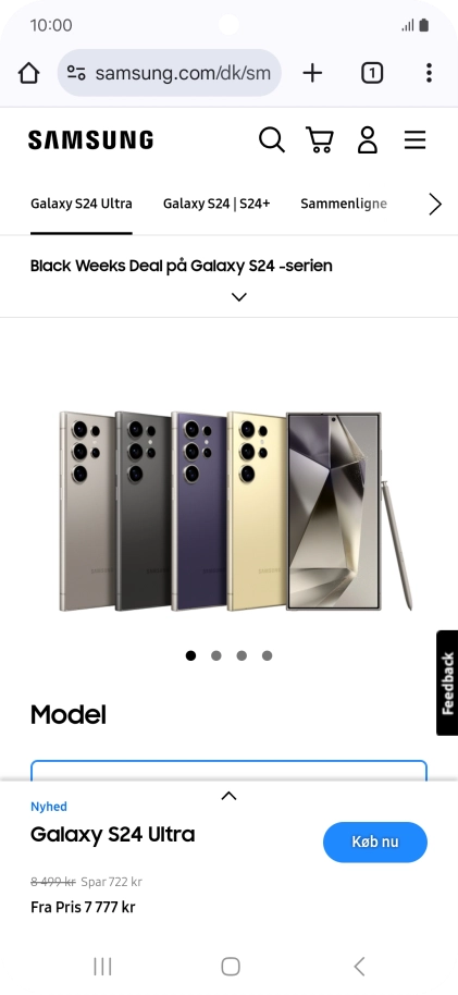 Press the menu icon.