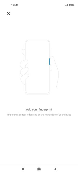 Follow the instructions on the screen to create the phone lock code using your fingerprint.