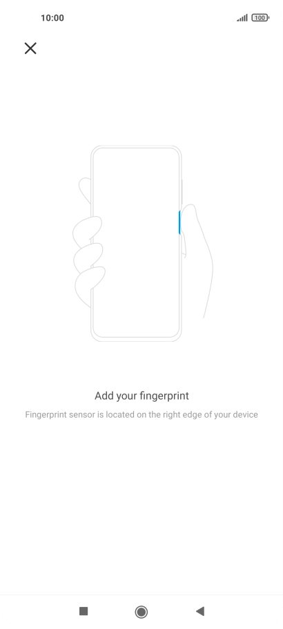 Follow the instructions on the screen to create the phone lock code using your fingerprint.