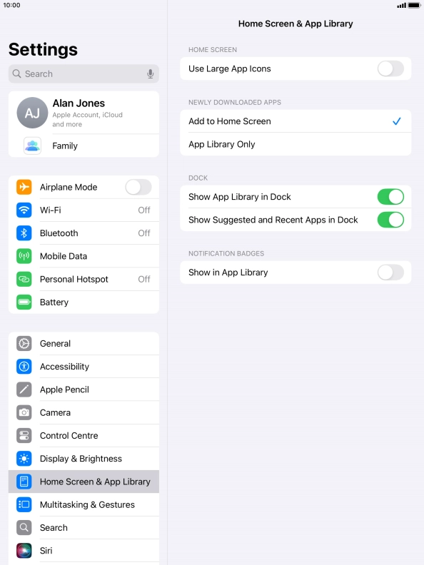 To add new downloaded apps to both the home screen and App Library, press Add to Home Screen.