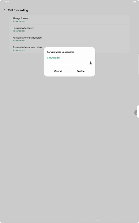 Key in +447836121121 and press Enable.