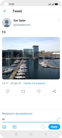 Write your reply and press Reply.