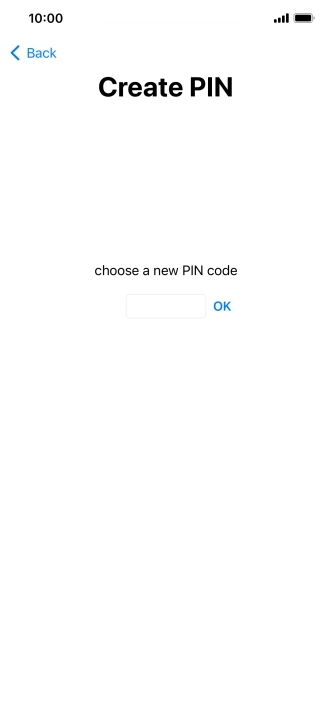 Key in a new four-digit PIN and press OK.