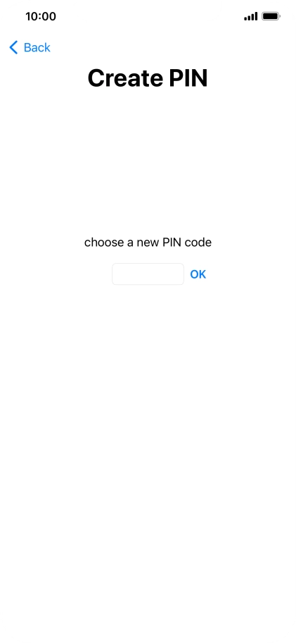 Key in a new four-digit PIN and press OK.