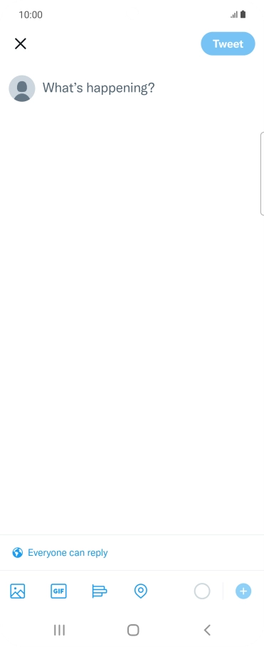 Press the text input field.