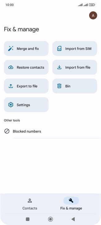 Press Import from SIM.