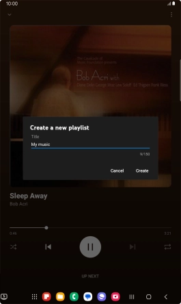 Key in a name for the playlist and press Create.