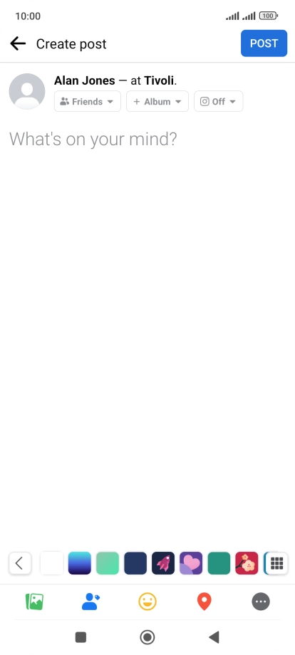 Press the text input field.