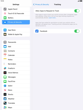 Press the indicator next to 
