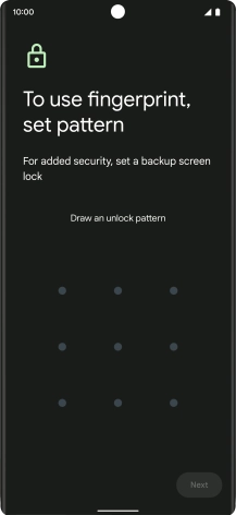 Follow the instructions on the screen to create an additional phone lock code.