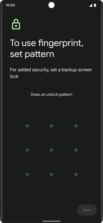 Follow the instructions on the screen to create an additional phone lock code.