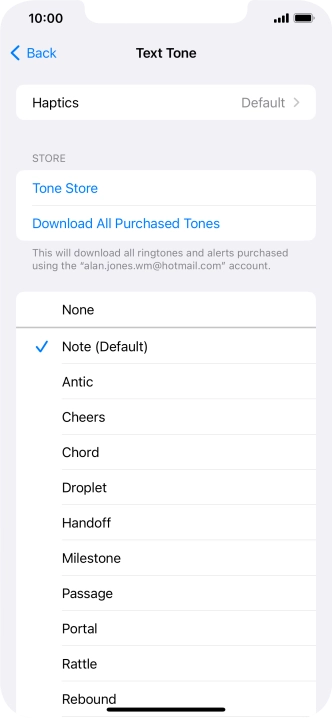 Press the required message tones to hear them.