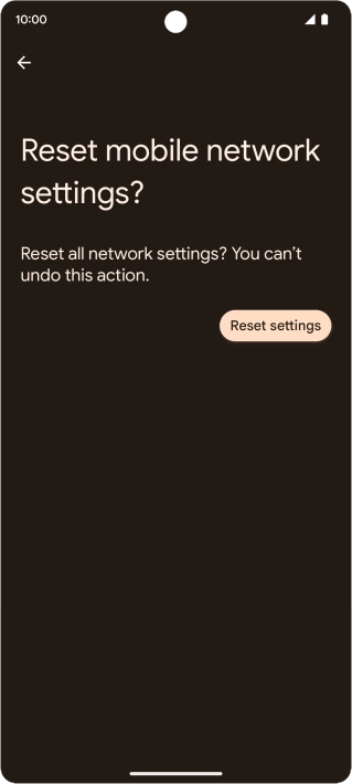 Press Reset settings.