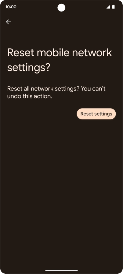 Press Reset settings.