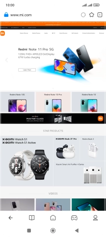 Press the profile icon.