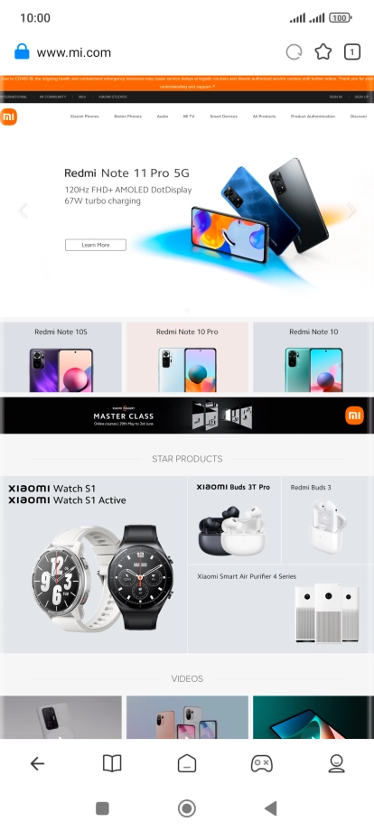 Press the profile icon.