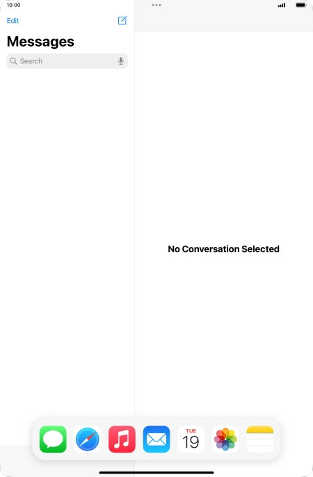 Slide your finger downwards on Dock to minimise it.